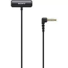 Microfone De Lapela Estéreo Sony Ecm-lv1 Preto