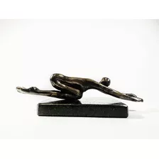 Escultura En Bronce- Serie Namasté- Gato Estirado