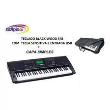 Teclado Musical 5/8 Black Wood 61 Teclas (c/sensibilidade)