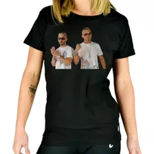 Remera Mujer Negra Algodón Wisin Y Yandel Personalizada 