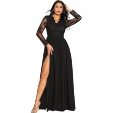 Vestido Largo De Encaje Para Mujer Vestido De Noche