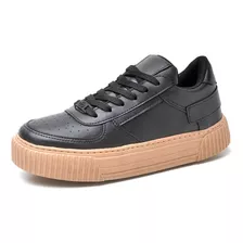 Tênis Feminino Sneacker Street Preto Flatform Original Dubuy