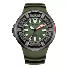 Reloj Citizen Promaster Dive Ecozilla Bj8057-09x Hombre Color De La Correa Verde Color Del Bisel Gris Oscuro Color Del Fondo Verde