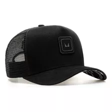 Boné Trucker Mvck Concept Preto Aba Camuflada Alta Qualidade