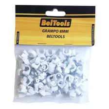 Grampo Fixa Fio 8mm Prego Com 100 Peças Beltools