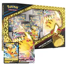 Pokemon Box Picachu Vmax Realeza Absoluta 50 Cartas + 1 Rara