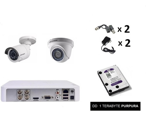 Kit  4 6 8 10  Camaras Seguridad Vigilancia 720p Hikvision 