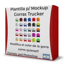 Plantilla P/mockup De Gorras Trucker Psd Sublimación Vinilo