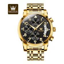 Olevs 2879 Relógio Quartz Cronógrafo De Luxo Masculino