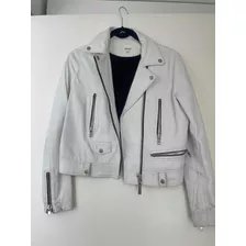 Campera De Cuero Blanca