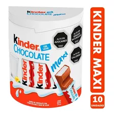 Kinder Maxi - Barra De Chocolate Rellena (caja Con 10 Uni).