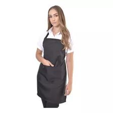 Avental Preto Buffet Uniforme Churrasco Garçom Bar Salão