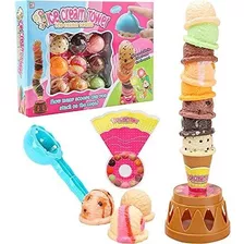 Liberty Imports Ice Cream Stacking Tower Juego De Equilibrio