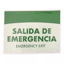 Aviso Señal Salida De Emergencia 21x16 Señalizacion Fluoresc