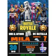 Invitacion Digital Imprimible De Fortnite