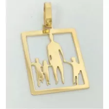 Pingente Silueta Familia 5g Ouro 18k