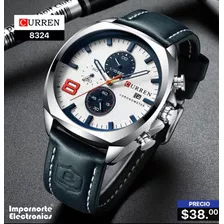 Reloj Curren 8324 Relojes Para Hombre De Cuero Exclusivos 