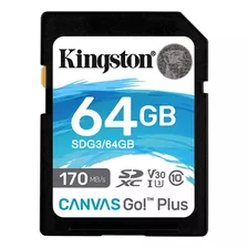 Memoria Sd Kingston Canvasgo Plus 64gb Uhs-i C10 U3 V30 170m