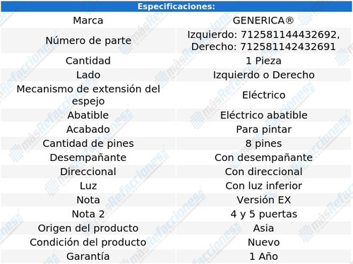 Espejo P/pintar C/desemp C/direcc C/luz Inf Forte 17-18 Foto 2