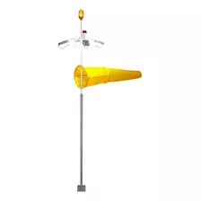 Biruta 30cm Com Iluminação Externa E Mastro 2,0m Aeroind