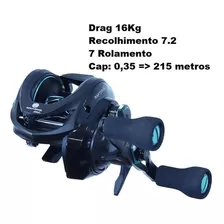 Carretilha Bg Drag 16kg Vel 7,2 Rol 7 Pesca Brasil Direita Lado Da Manivela Direito