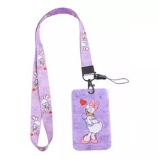 Lanyard Porta Credencial Pata Daisy Morado