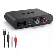 Receptor Bluetooth 5.0 Dual Salida Rca Y 3.5mm+ Usb