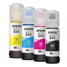 Kit Refil Tinta Epson T544 Original L3110 L3150 P M C Y Nfe