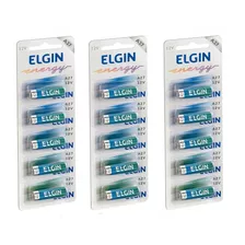 3 Cartelas Bateria Alcalina Energy A27 12v Elgin 15 Unid