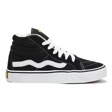 Tênis De Skatista Mad Rats Hi Top Cano Alto Preto Branco