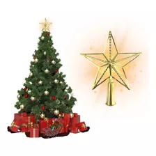 Ponteira De Natal Estrela 15cm Vazada - Decoração P/árvore