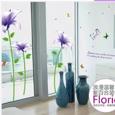 Vinilo Deco Interior Sticker Arte Pared - Flor Lirio Lilio 