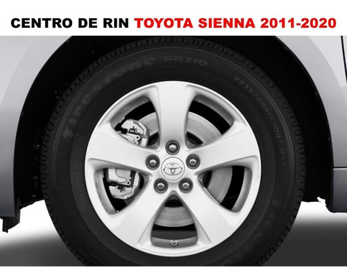 Kit 4 Centros De Rin Toyota  Sienna 11-20 62 Mm Corrugados Foto 6