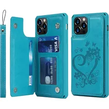 Funda Jaorty Para iPhone 12/12 Pro Blue Heart