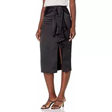 Bcbgmaxazria Falda Midi Con Cintura Cruzada Para Mujer