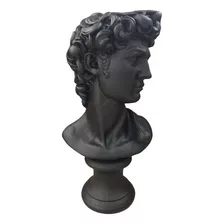 Estátua Busto Grego Romano David Michelangelo Pintura Preto