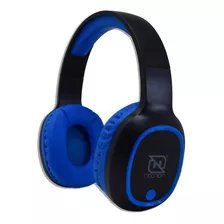 Auriculares Pro Nbh-04 Necnon Color Azul /v Color Negro/azul