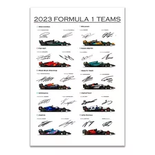Poster Formula 1 48x33cm F1 Equipos 2023 Pilotos Gp Checo