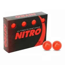 Pelotas Bolas De Golf Nitro Ultimate Distance 15 Uni Rojo