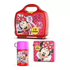 Lunchera + Cantimplora + Caja Vianda Minnie Mouse Bel Gioco Color Belgioco- Lunchera Completa