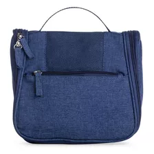 Necessaire Masculina Feminina Viagem Mala Cabide Divisória Cor Azul