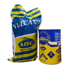 Kit Abc Vulcanite Borracha 1kg + Cola Cimento Remendo 1l Abc