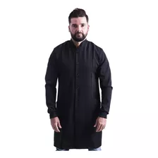 Jaleco Viena Gabardine Com Elastano Masculino - Preto