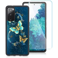 Funda Para Samsung Galaxy S20 Fe - Azul Con Mariposas