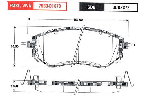 Balata Trw Del. Subaru Legacy 2015-2015 2.5i, 3.6r 1 Jgo Foto 2