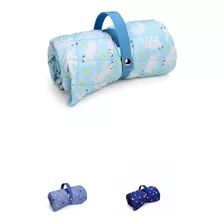 Tapete De Passeio Jardim Praia Redondo 1,44cm Kababy Cor Azul-claro