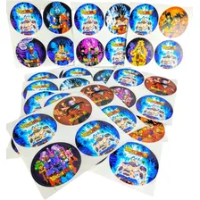 Dragon Ball Stickers 48 Unidades Estilo Saiyan De Accion