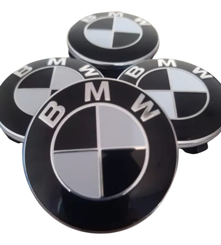 4 Centros Tapa Rin Compatible Bmw 68mm Serie 1,2,3,4,5,6,7  Foto 4