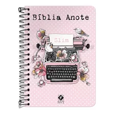 Bíblia Anote Espiral Nvt Slim Capa Dura Typo Rosa