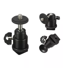 Adaptador Zapata 1/4 Mini Cabezal Trípode Cámara 